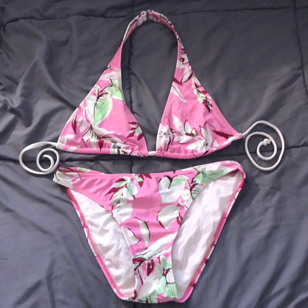 pink floral swim set 💕